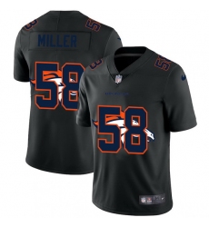 Denver Broncos 58 Von Miller Men Nike Team Logo Dual Overlap Limited NFL Jersey Black
