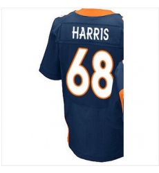Denver Broncos #68 Ryan Harris blue elite Jersey