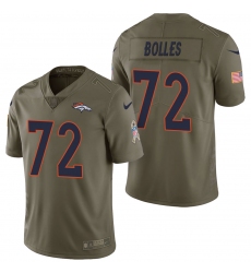 Denver Broncos #72 Garett Bolles Olive 2017 Salute to Service Limited Jersey