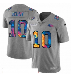 Men Denver Broncos 10 Jerry Jeudy Men Nike Multi Color 2020 NFL Crucial Catch NFL Jersey Greyheather