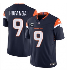 Men Denver Broncos 12 RJ Harvey Navy 2025 F U S E  With 1 Star C Patch Vapor Limited Stitched Football Jersey
