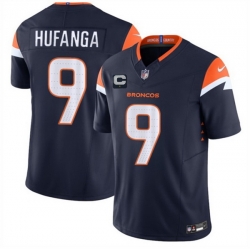 Men Denver Broncos 12 RJ Harvey Navy 2025 F U S E  With 1 Star C Patch Vapor Limited Stitched Football Jersey