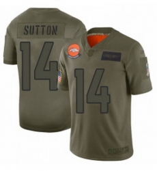 Men Denver Broncos 14 Courtland Sutton Limited Camo 2019 Salute to Service Football Jersey