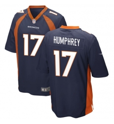 Men Denver Broncos 17 Lil 27Jordan Humphrey Navy Stitched Game Football Jersey
