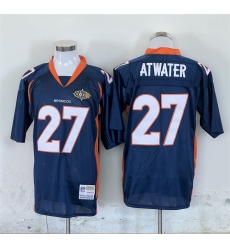 Men Denver Broncos 27 Steve Atwater Mitchel  26 Ness Navy With Super Bowl Patch Stitched Throwback NFL Jersey