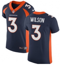 Men Denver Broncos 3 Russell Wilson Navy Vapor Untouchable Elite jersey
