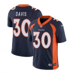 Men Denver Broncos 30 Terrell Davis Navy Vapor Untouchable Limited Stitched jersey