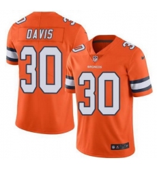 Men Denver Broncos 30 Terrell Davis Orange Vapor Untouchable Limited NFL Jersey