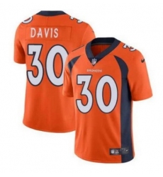 Men Denver Broncos 30 Terrell Davis Orange Vapor Untouchable Limited Stitched jersey
