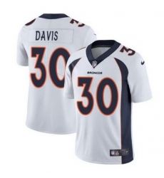 Men Denver Broncos 30 Terrell Davis White Vapor Untouchable Limited Stitched jersey