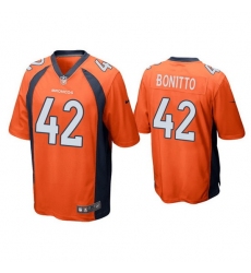 Men Denver Broncos 42 Nik Bonitto Orange Game Stitched Jerseyy