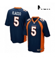 Men Denver Broncos 5 Joe Flacco Game Navy Blue Alternate Football Jersey