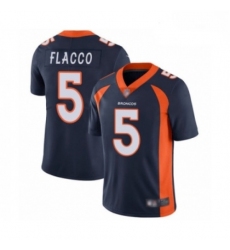 Men Denver Broncos 5 Joe Flacco Navy Blue Alternate Vapor Untouchable Limited Player Football Jersey