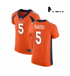 Men Denver Broncos 5 Joe Flacco Orange Team Color Vapor Untouchable Elite Player Football Jersey
