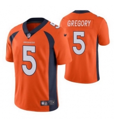 Men Denver Broncos 5 Randy Gregory Orange Vapor Untouchable Limited Stitched jersey