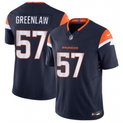 Men Denver Broncos 57 Dre Greenlaw Navy 2024 F U S E  Alternate Vapor Limited Stitched Football Jersey