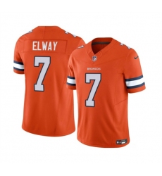 Men Denver Broncos 7 John Elway Orange 2023 F U S E  Vapor Untouchable Stitched Jersey