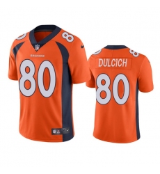 Men Denver Broncos 80 Greg Dulcich Oraange Vapor Untouchable Stitched Jersey