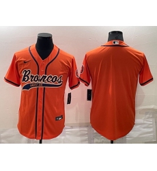 Men Denver Broncos Blank Orange Stitched Jersey