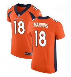 Men Nike Denver Broncos 18 Peyton Manning Orange Team Color Vapor Untouchable Elite Player NFL Jersey