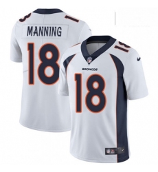 Men Nike Denver Broncos 18 Peyton Manning White Vapor Untouchable Limited Player NFL Jersey