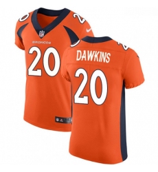 Men Nike Denver Broncos 20 Brian Dawkins Orange Team Color Vapor Untouchable Elite Player NFL Jersey