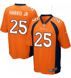 Men Nike Denver Broncos 25 Chris Harris Jr Game Orange Team Color NFL Jersey