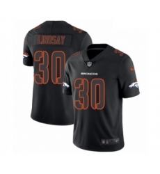 Men Nike Denver Broncos 30 Phillip Lindsay Limited Black Rush Impact NFL Jersey