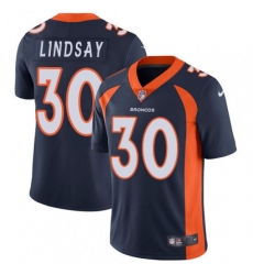 Men Nike Denver Broncos 30 Phillip Lindsay Navy Blue Alternate Vapor Untouchable Limited Player NFL Jersey