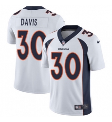 Men Nike Denver Broncos 30 Terrell Davis White Vapor Untouchable Limited Player NFL Jersey