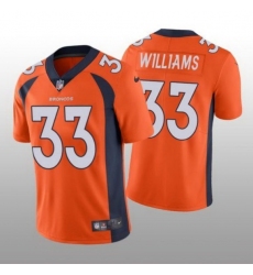 Men Nike Denver Broncos 33 Javonte Williams Orange Vapor Limited Jersey