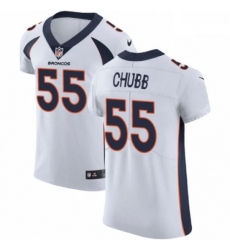 Men Nike Denver Broncos 55 Bradley Chubb White Vapor Untouchable Elite Player NFL Jersey
