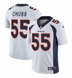 Men Nike Denver Broncos 55 Bradley Chubb White Vapor Untouchable Limited Player NFL Jersey