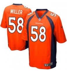 Men Nike Denver Broncos 58 Von Miller Game Orange Team Color NFL Jersey