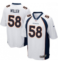 Men Nike Denver Broncos 58 Von Miller Game White NFL Jersey
