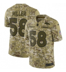 Men Nike Denver Broncos 58 Von Miller Limited Camo 2018 Salute to Service NFL Jersey