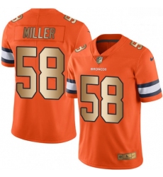 Men Nike Denver Broncos 58 Von Miller Limited OrangeGold Rush NFL Jersey