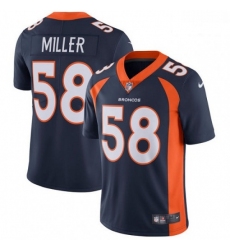 Men Nike Denver Broncos 58 Von Miller Navy Blue Alternate Vapor Untouchable Limited Player NFL Jersey