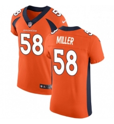 Men Nike Denver Broncos 58 Von Miller Orange Team Color Vapor Untouchable Elite Player NFL Jersey