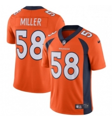 Men Nike Denver Broncos 58 Von Miller Orange Team Color Vapor Untouchable Limited Player NFL Jersey