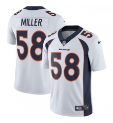 Men Nike Denver Broncos 58 Von Miller White Vapor Untouchable Limited Player NFL Jersey
