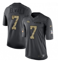 Men Nike Denver Broncos 7 John Elway Limited Black 2016 Salute to Service NFL Jersey