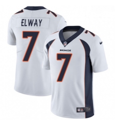 Men Nike Denver Broncos 7 John Elway White Vapor Untouchable Limited Player NFL Jersey