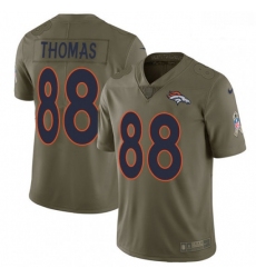 Men Nike Denver Broncos 88 Demaryius Thomas Limited Olive 2017 Salute to Service NFL Jersey