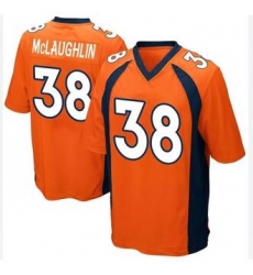Men Nike Denver Broncos Jaleel McLaughlin #38 Orange Vapor Limited Stitched Jersey