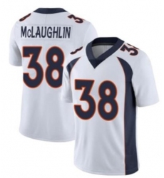 Men Nike Denver Broncos Jaleel McLaughlin #38 White Vapor Limited Stitched Jersey