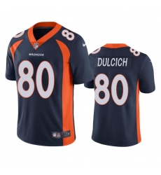 Men's Denver Broncos #80 Greg Dulcich Navy Vapor Untouchable Stitched Jersey