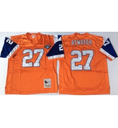 Mitchell And Ness Broncos #27 knowshon moreno orange Throwback Stitched NFL Jersey