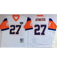 Mitchell And Ness Broncos #27 knowshon moreno white Throwback Stitched NFL Jersey