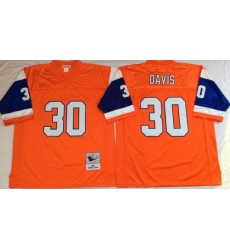 Mitchell And Ness Broncos # 30 terrell davis orange Throwback Stitched NFL Jersey